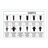 TM Assortiment de 240 clips de garniture pour FORD, BMW, HONDA.