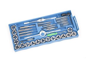 Ensemble de 40 pièces pour tarauder et couper au pas métrique, de M3 à M12.