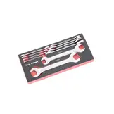 Ensemble de 10 clés mixtes à double extrémité TM avec insert en mousse à effet carbone.