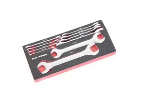 Ensemble de 10 clés mixtes à double extrémité TM avec insert en mousse à effet carbone.