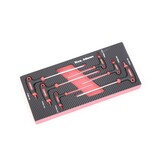 Ensemble de 6 clés à tête hexagonale en T TM avec insert en mousse à effet carbone.