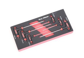 Ensemble de 6 clés à tête hexagonale en T TM avec insert en mousse à effet carbone.