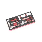 Ensemble de 7 pièces TM comprenant un agrafeur, un cutter, et un ensemble de pinces, avec insert en mousse à effet carbone.