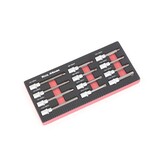Ensemble de douilles 1/2" de 12 pièces TM avec empreintes à nervures, hexagonales et Torx, avec insert en mousse à effet carbone.