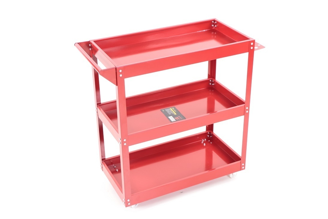 TM chariot à outils universel à 3 niveaux, chariot de détail - ROUGE