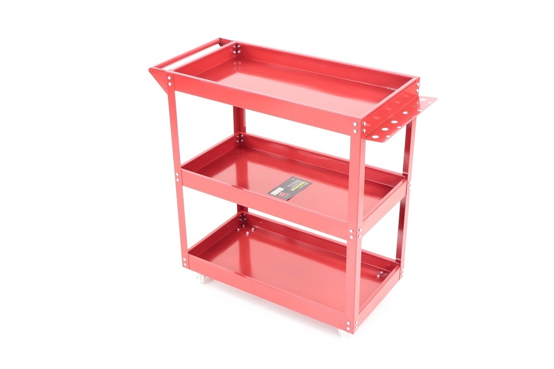 TM chariot à outils universel à 3 niveaux, chariot de détail - ROUGE