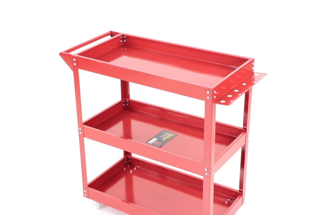 TM chariot à outils universel à 3 niveaux, chariot de détail - ROUGE