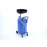 Système de collecte d'huile TM avec bac en acier bleu.