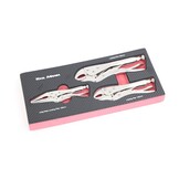 TM Ensemble de 3 pinces à serrage avec plateau en mousse à l'aspect carbone