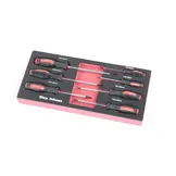 TM Ensemble de 7 tournevis Torx avec plateau en mousse à l'aspect carbone