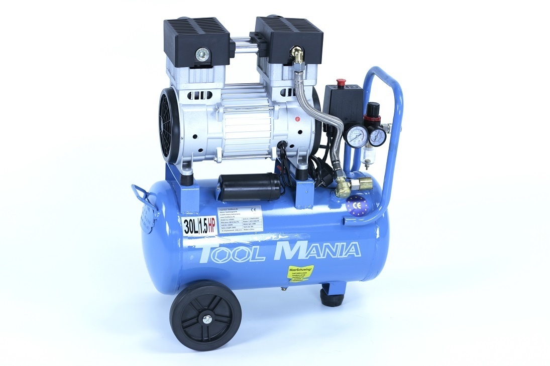 TM compresseur d'air silencieux de 30 litres, 1,5HP, 230V