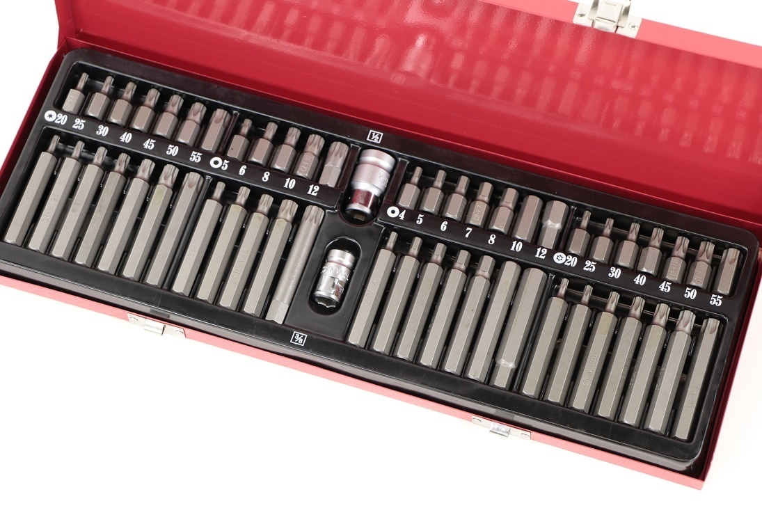 Ensemble de 54 embouts hexagonaux, Torx et à denture multiple de TM.