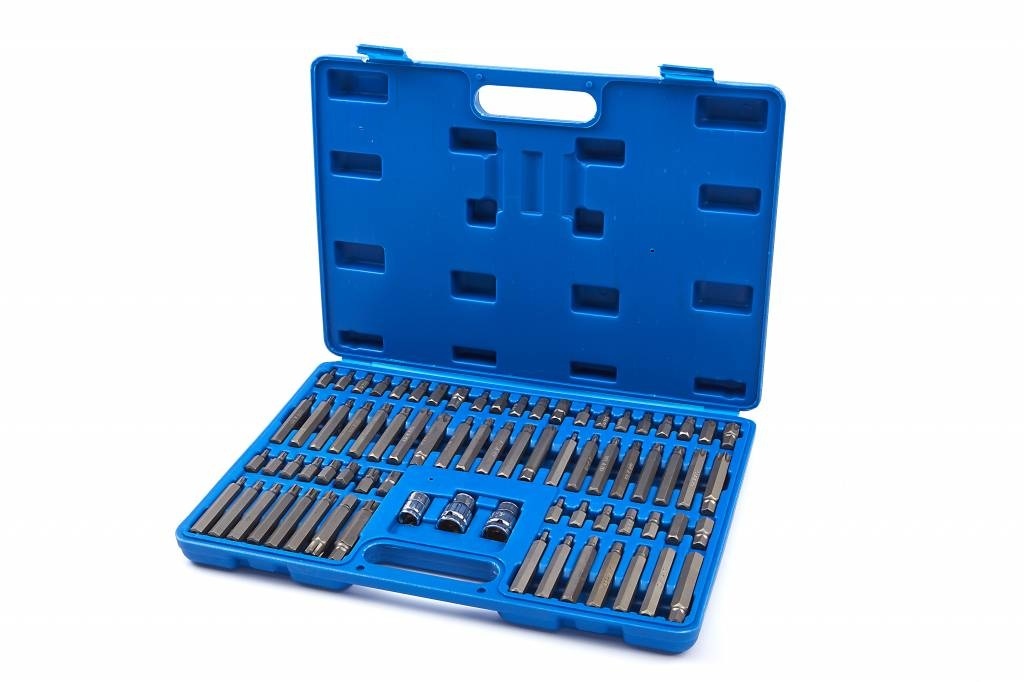 Set de douilles et embouts Allen, Torx, Spline et Ribe 75 pièces