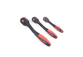 TM Clé à cliquet professionnelle Premium 3/8" de TM avec 72 dents, en rouge et noir