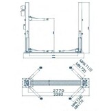 Pont élévateur hydraulique à 2 colonnes 4 tonnes Entièrement automatique 230V