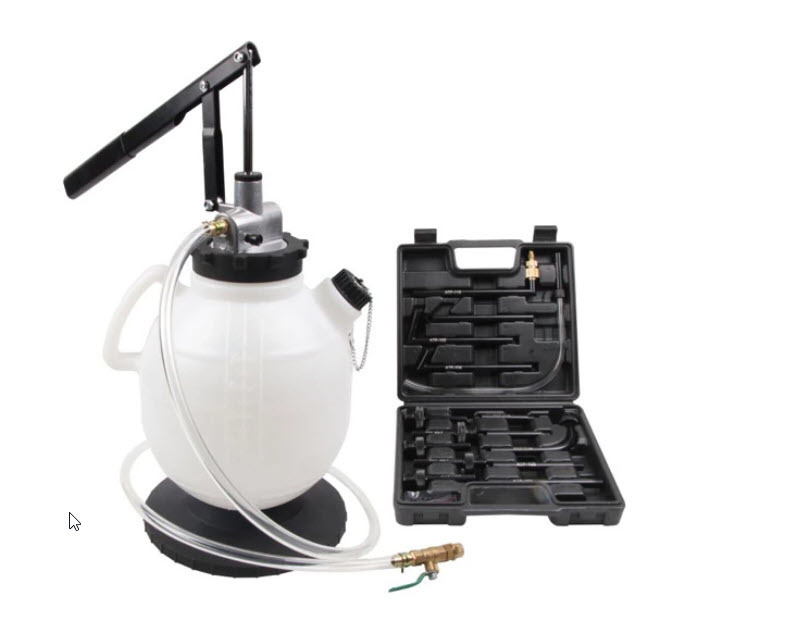 Pompe de remplissage de transmission DSG TM Profi de 7,5 litres avec ensemble d'adaptateurs de 15 pièces