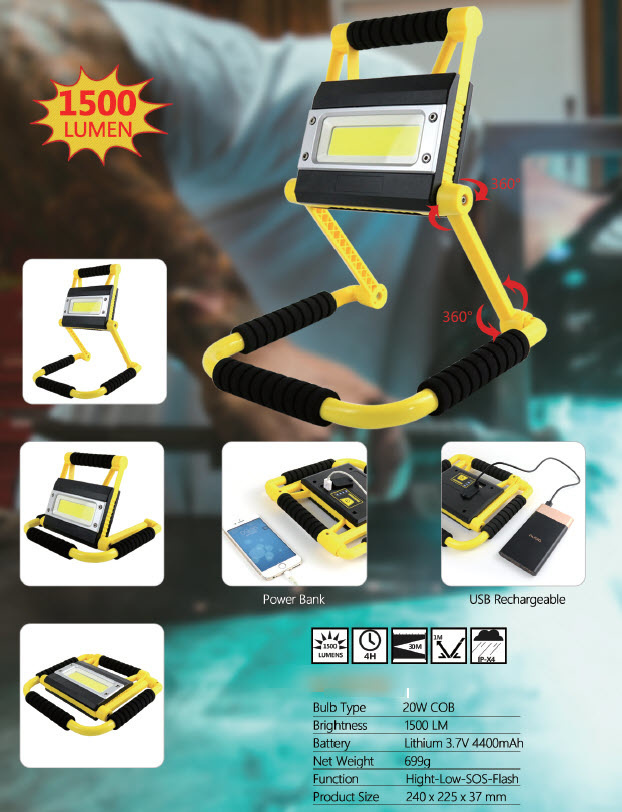 C'est une lampe de travail à LED TM - Projecteur LED COB 20W 1500 lumens