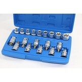 Ensemble de 19 douilles Torx internes et externes de 1/2 pouce de TM.
