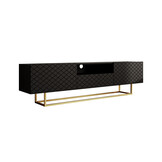 Meuble TV Design moderne avec cadre noir 190 x 36,8 x 51,4 cm