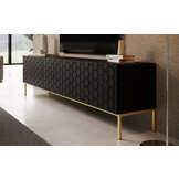 Meuble TV Design moderne avec pieds noirs 190 cm