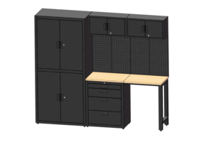 Système d'atelier TM Premium, 8 pièces, noir mat