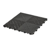 TM Sol de garage, Dalle de detailing, Dalle clipsable ouverte rigide Noir 400x400x18mm