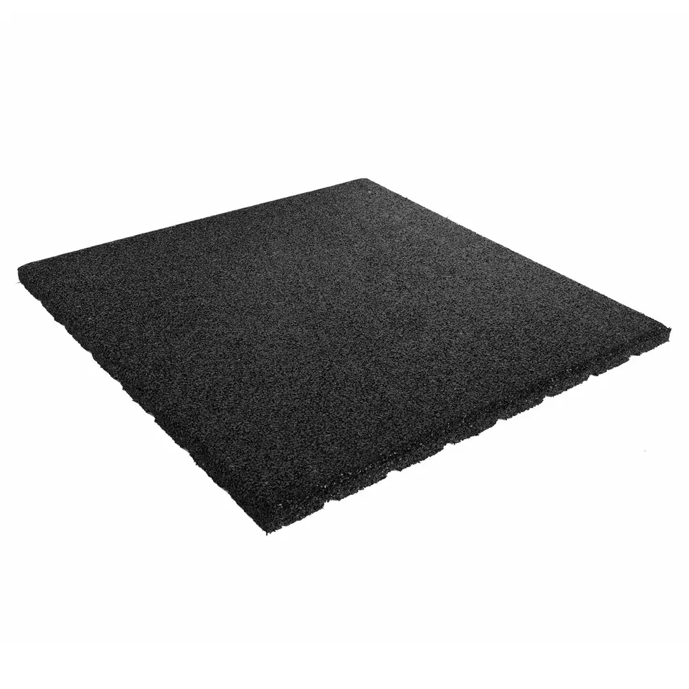Dalle en caoutchouc TM 20 mm – 50 x 50 cm – Noir
