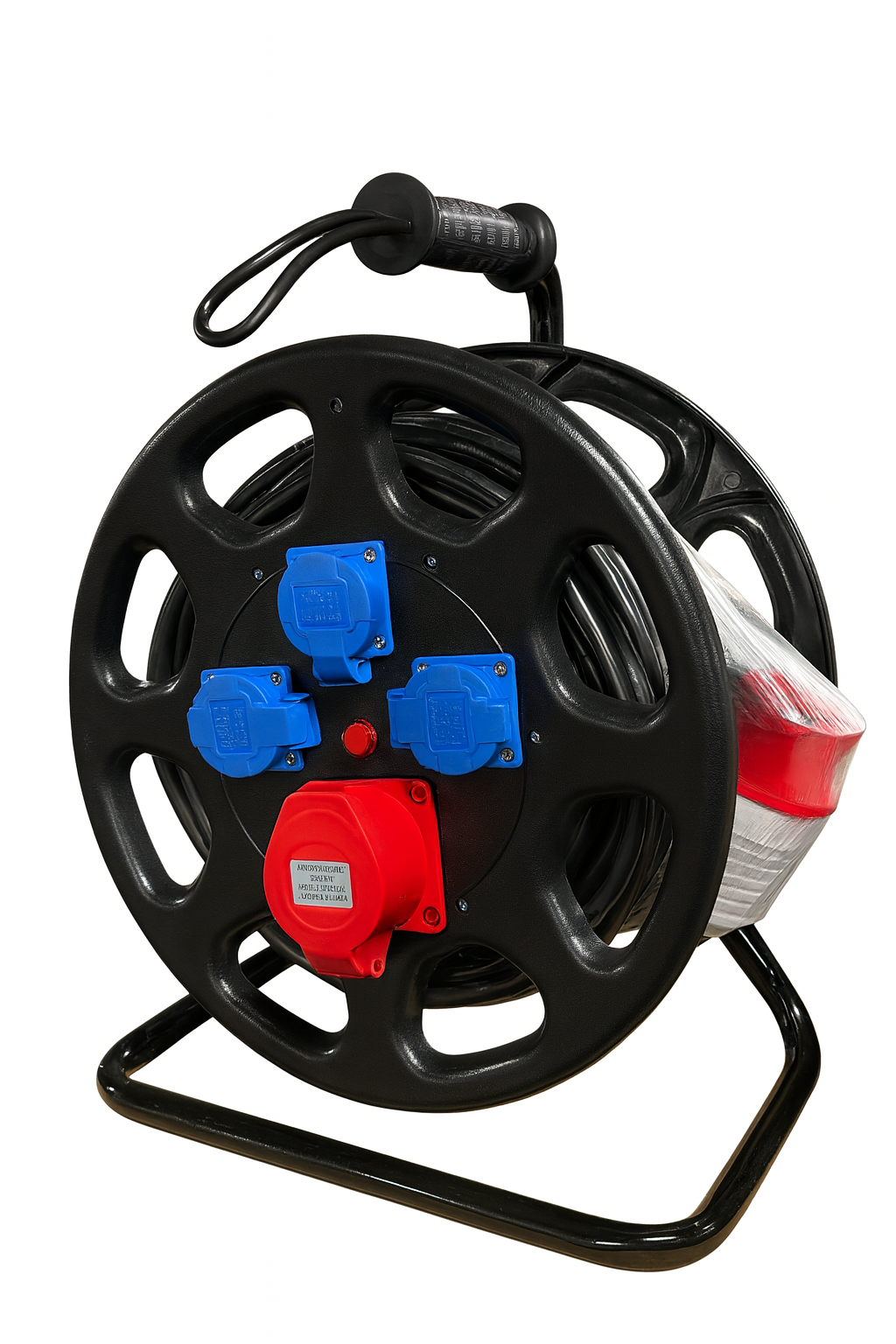 TM Dévidoir professionnel 25 mètres 230/400 volts, câble d’alimentation 5x2,5 mm²