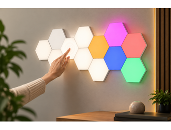 TM Éclairage mural tactile en forme d'hexagone - Éclairage intérieur - Éclairage mural créatif - Lot de 6