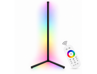 TM Lampe de Sol LED Moderne RGB - Lampe LED - Lampe d'Angle - Lampe Intelligente RGB - Noir