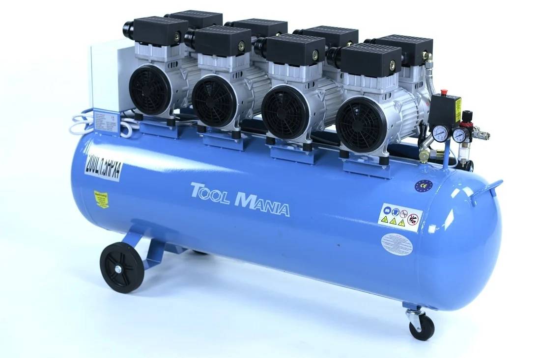 TM compresseur d'air silencieux de 200 litres, 6 CV, 230V