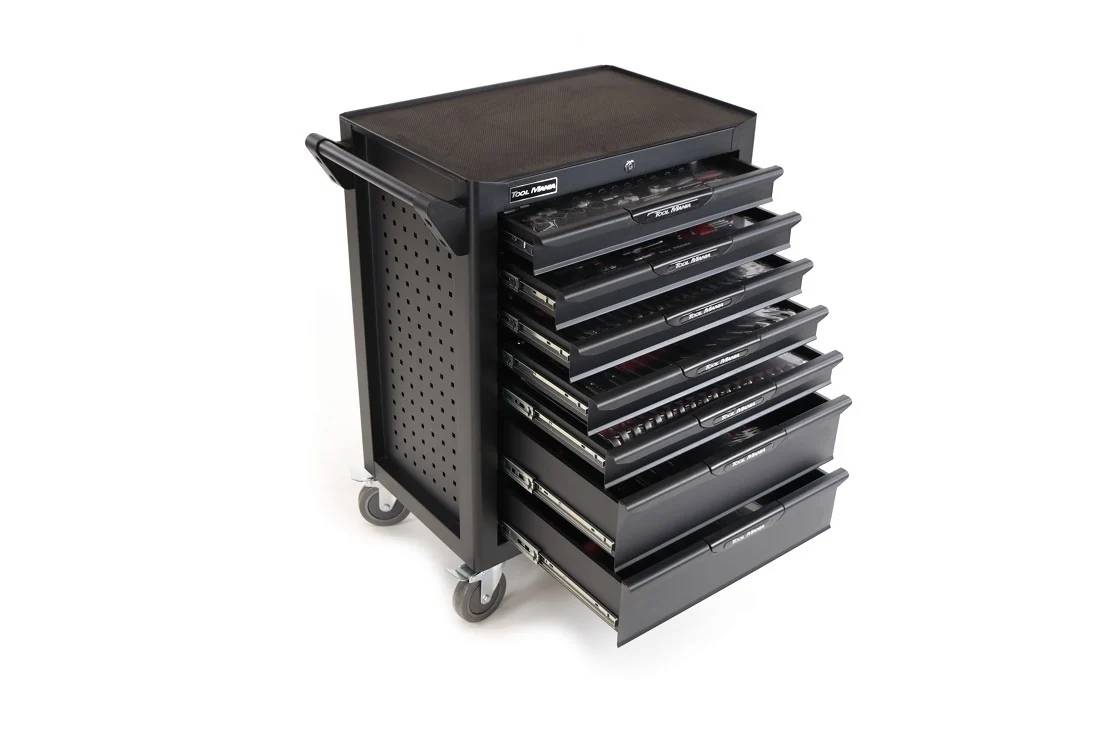 TM Profi 283 Pièces Chariot à Outils Rempli Noir