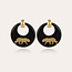Gas Bijoux Tiger Acetate Gold Black