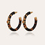 Gas Bijoux Malika hoop earrings acetate gold - Tortoise