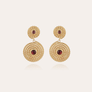 Onde Lucky cabochons earrings mini gold