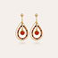 Gas Bijoux Aurore Serti mini gold Carnelian Orange