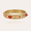 Gas Bijoux Strada bracelet middle size gold pink multico