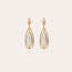 Gas Bijoux Serti Cage small size gold - White Mother-of-pearl