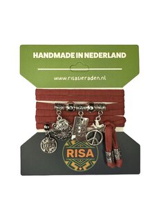  Live Love Laugh rood bruin - Zilver