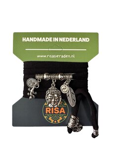  Boeddha Groot zwart - Zilver