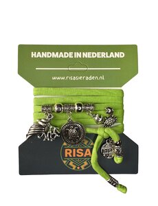  Turtle appel groen - zilver