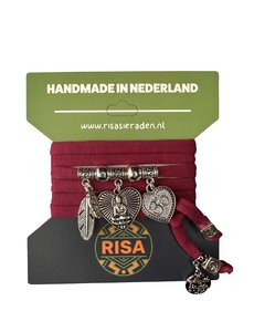  Boeddha Hart Bordeaux - Zilver