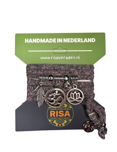  Ohm Groot Aubergine - Zilver