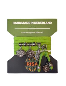 Zittende Boeddha Appelgroen - Zilver