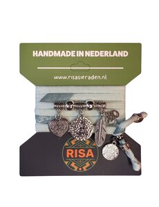 Zittende Boeddha Print mintgroen - Zilver