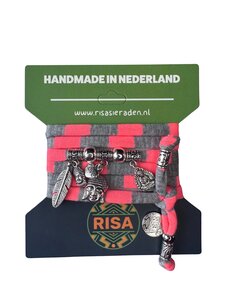 Boeddha Love Grijs-Neon Roze - Zilver