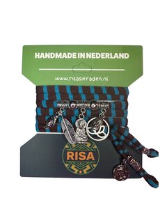  Bodhisattva Bruin-Turquoise - Zilver