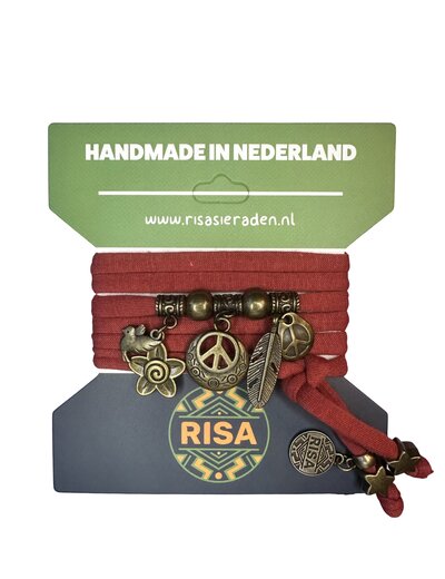  Peace rood bruin - brons