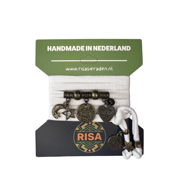 Wikkelarmband Beyond The Moon wit - Brons | Risa