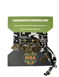  Bodhisattva zwart-wit - brons